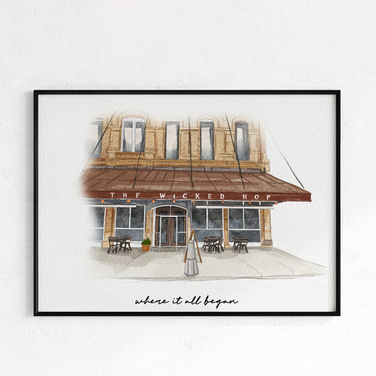 First Date Venue Custom Portrait