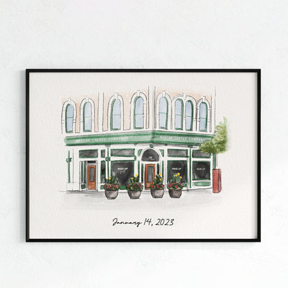 First Date Venue Custom Portrait