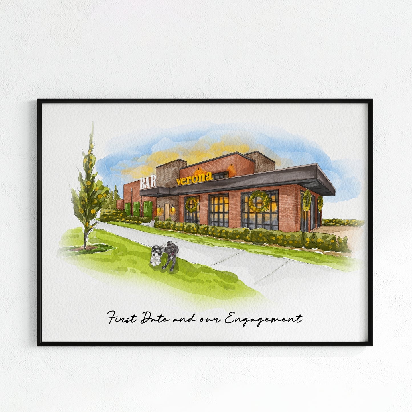 First Date Venue Custom Portrait