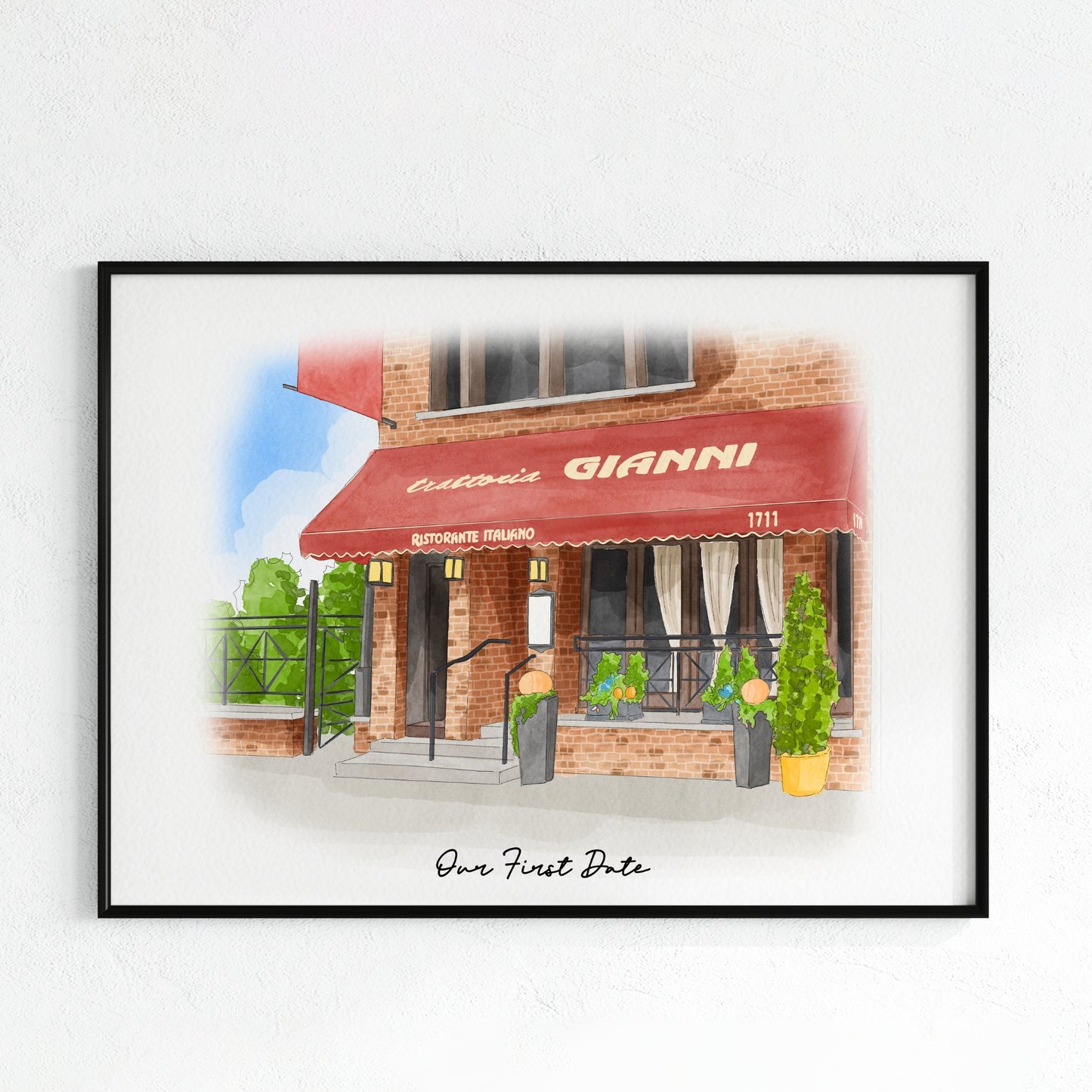 First Date Venue Custom Portrait