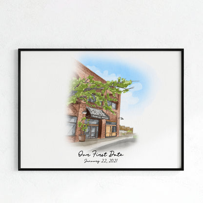 First Date Venue Custom Portrait