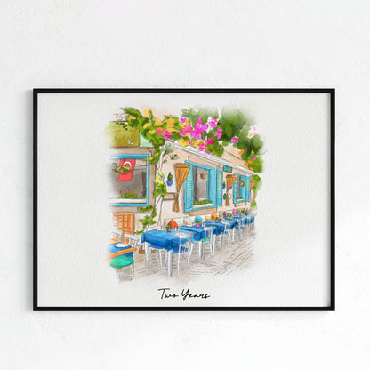 First Date Venue Custom Portrait